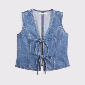 Abercrombie & Fitch Light Blue Denim Vest